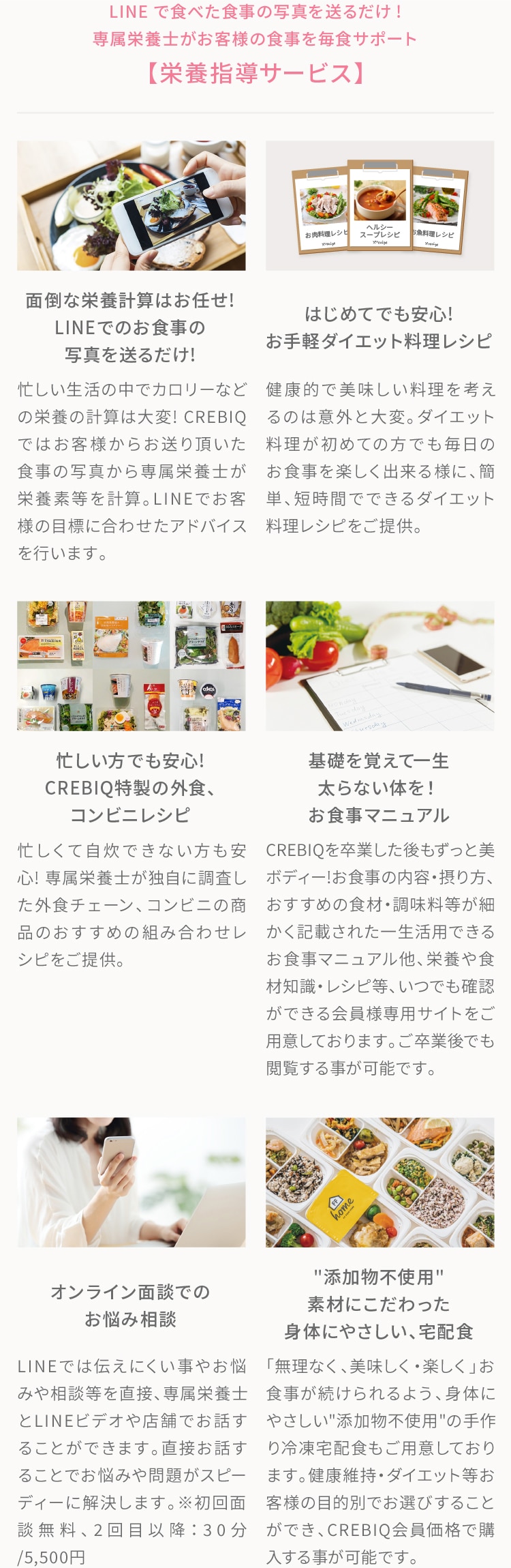 LINEで食べた食事の写真を送るだけ!専属栄養士がお客様の食事を毎食サポート【栄養指導サービス】